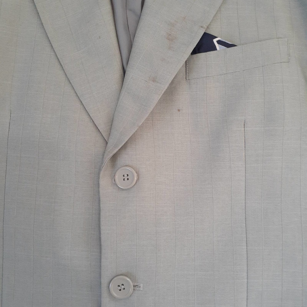 MENS EDDIE DOMANI SUIT JACKET 42L USED - Picture 2 of 8